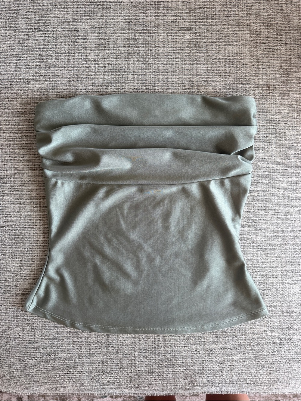 Sage Green Strapless Tube Top Size Medium